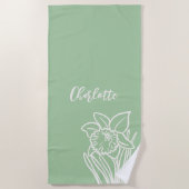 Spring Daffodil Strandlaken (Voorkant)