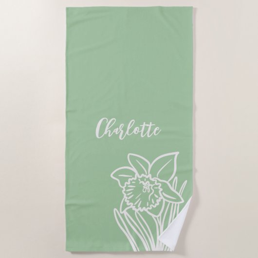 Spring Daffodil Strandlaken (Voorkant)