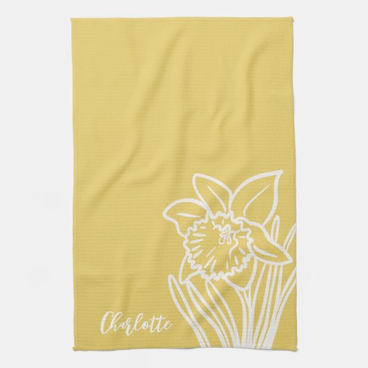 Spring Daffodil Theedoek (Verticaal)