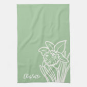 Spring Daffodil Theedoek (Verticaal)