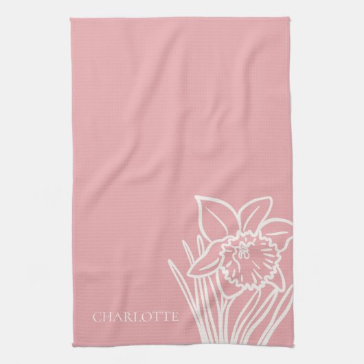 Spring Daffodil Theedoek (Verticaal)