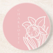 Spring Daffodil  Zandsteen Onderzetter (Voorkant)