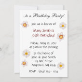 Spring Daffodils Birthday Party Invitation Kaart (Achterkant)
