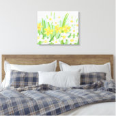 Spring Daffodils Canvas Afdruk (Insitu (Slaapkamer))