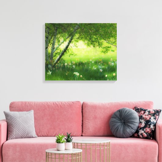 Spring Daffodils Canvas Afdruk (Insitu (Woonkamer))