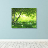 Spring Daffodils Canvas Afdruk (Insitu (Houten vloer))