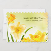 Spring Daffodils Custom Pasen Brunch Kaart (Voorkant)