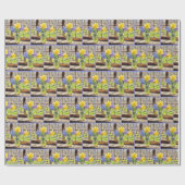 Spring Daffodils en Hyacint Boeket Cadeaupapier (Vlak)