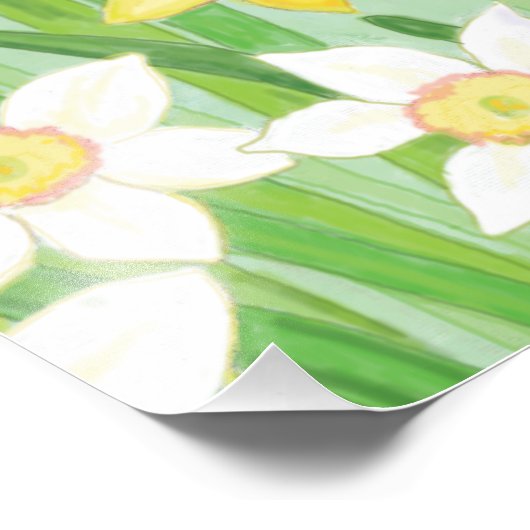 Spring Daffodils Foto Afdruk (Hoek)