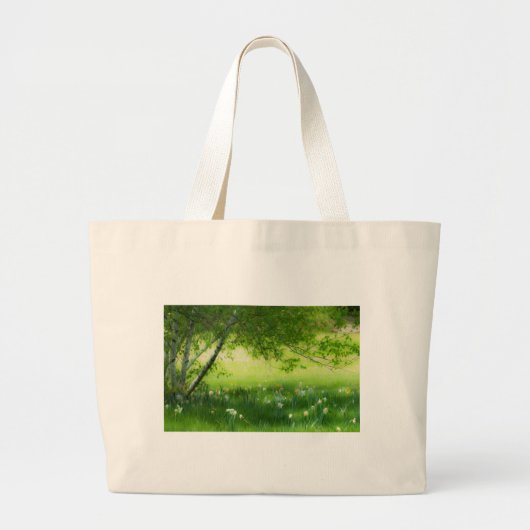Spring Daffodils Grote Tote Bag (Voorkant)