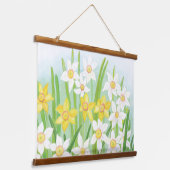 Spring Daffodils Hangend Wandkleed (Gebogen)