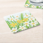 Spring Daffodils Kartonnen Onderzetters (Schuin)