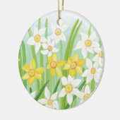 Spring Daffodils Keramisch Ornament (Links)