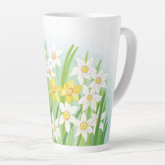 Spring Daffodils Latte Mok (Rechterhoek)