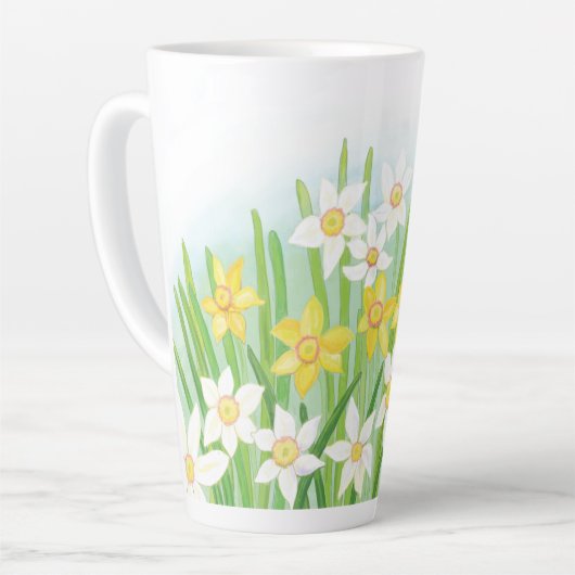 Spring Daffodils Latte Mok (Linkerhoek)