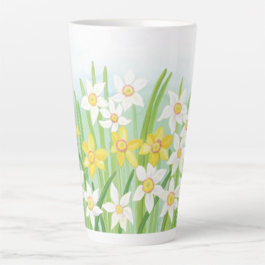 Spring Daffodils Latte Mok (Voorkant)