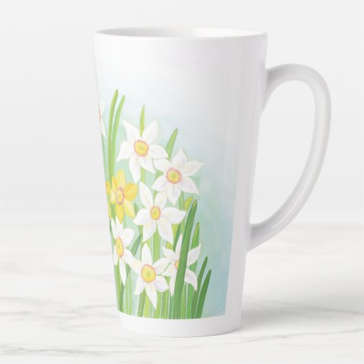 Spring Daffodils Latte Mok (Rechts)
