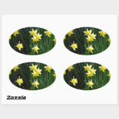 Spring Daffodils Ovale Sticker (Vel)