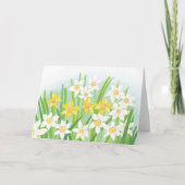 Spring Daffodils Pasen Feestdagen Kaart (Voorkant)
