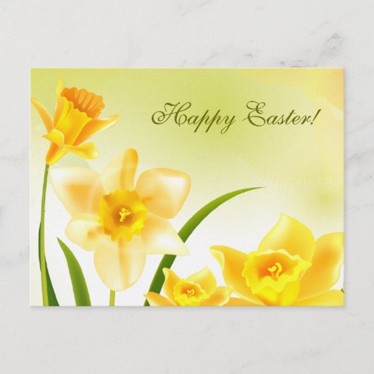 Spring Daffodils Pasen Feestdagenkaart (Voorkant)
