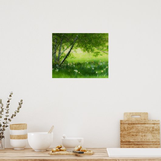 Spring Daffodils Poster (Keuken)