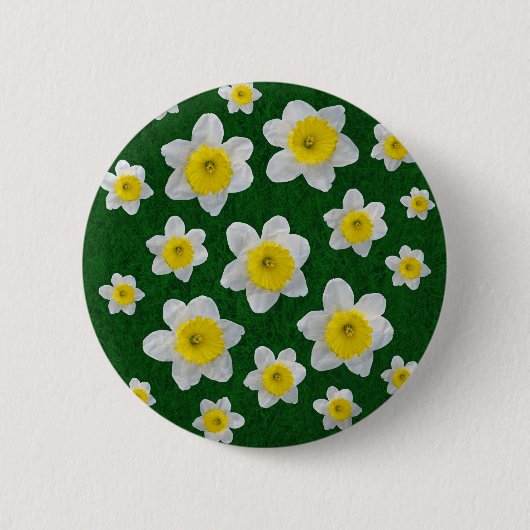 Spring Daffodils Ronde Button 5,7 Cm (Voorkant)