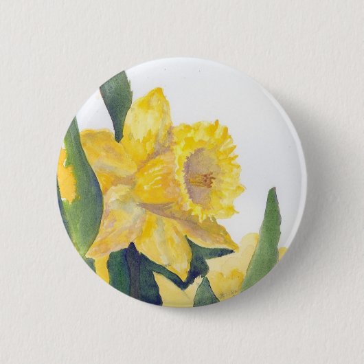 Spring Daffodils Ronde Button 5,7 Cm (Voorkant)