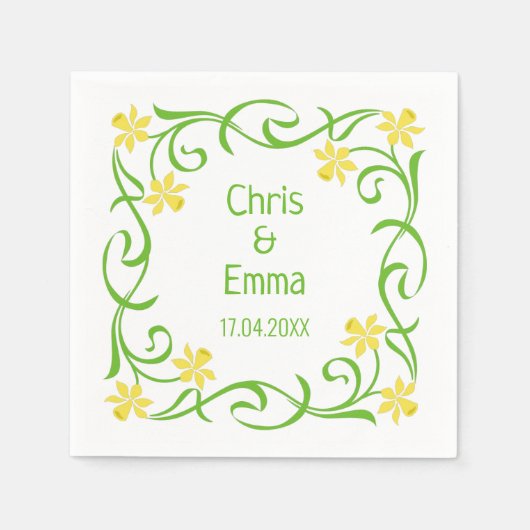 Spring Daffodils Servet (Voorkant)