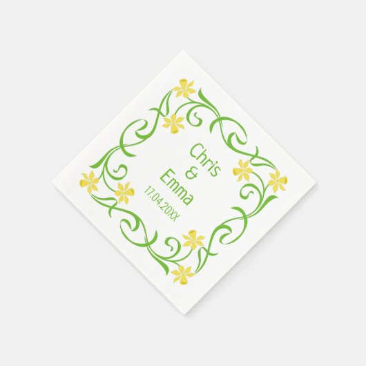 Spring Daffodils Servet (Hoek)