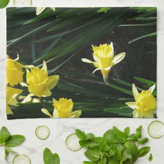 Spring Daffodils Theedoek (Gevouwen)