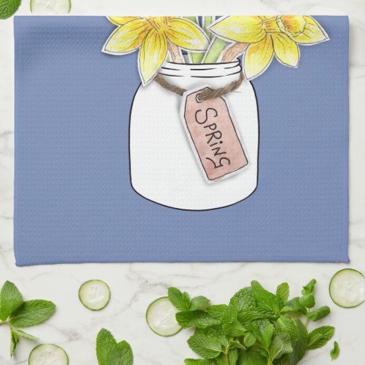 Spring Daffodils Theedoek (Gevouwen)