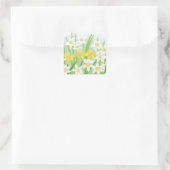 Spring Daffodils Vierkante Sticker (Tas)