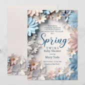 Spring Daisies Baby Shower Invitation Kaart (Voorkant / Achterkant)