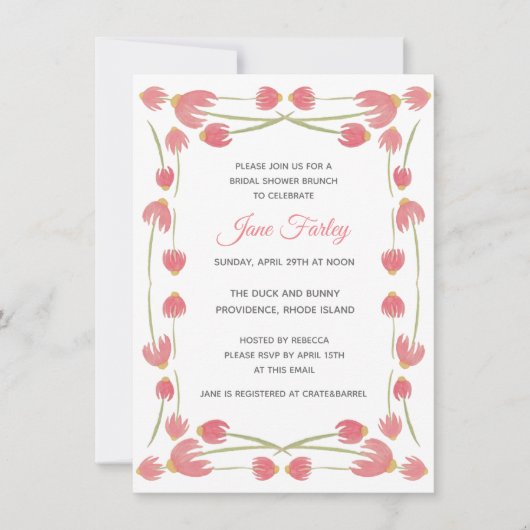 Spring Daisies Brunch Uitnodiging (Voorkant)