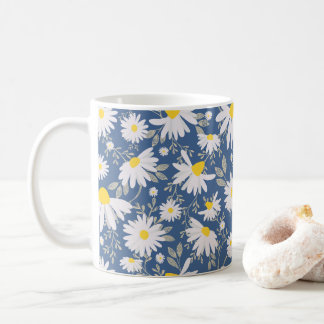 Spring Daisies - Donkerblauw Koffiemok