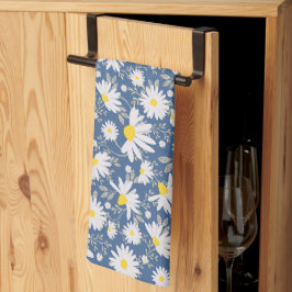 Spring Daisies - Donkerblauw Theedoek
