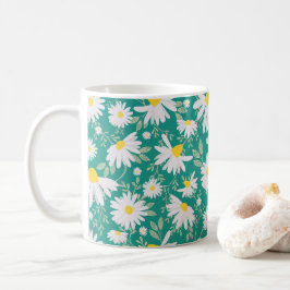 Spring Daisies - Heldergroen Koffiemok