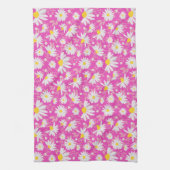 Spring Daisies - Roze Theedoek (Verticaal)