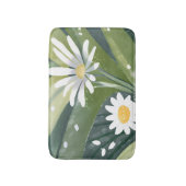 Spring Daisies | Waterverf Witte Bloementuin Badmat (Voorkant Verticaal)