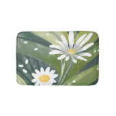 Spring Daisies | Waterverf Witte Bloementuin Badmat (Voorkant)