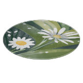 Spring Daisies | Waterverf Witte Bloementuin Snijplank (Hoek)