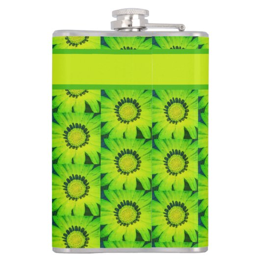 "Spring Daisy" aangepaste thermische getumbler Heupfles (Achterkant)