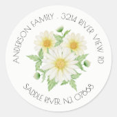 Spring Daisy Adreslabel Sticker (Voorkant)