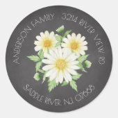 Spring Daisy Adreslabel Sticker (Voorkant)