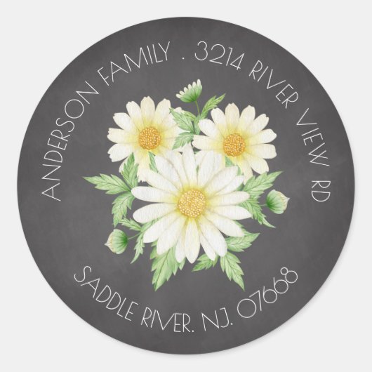 Spring Daisy Adreslabel Sticker (Voorkant)