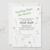 Spring Daisy Baby shower nodigt uit Kaart (Voorkant)