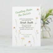 Spring Daisy Baby shower nodigt uit Kaart (Staand voorkant)