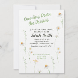 Spring Daisy Baby shower nodigt uit Kaart