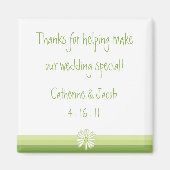 Spring Daisy Bruiloft Favor Magnet (Voorkant)