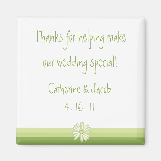 Spring Daisy Bruiloft Favor Magnet (Voorkant)